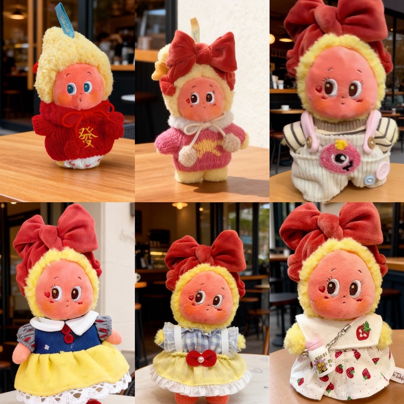 Doll Clothes Collection】Star People Doll Clothes Heart-Pounding Series Clothes New Year Outfit Doll Strawberry Dress Clothes