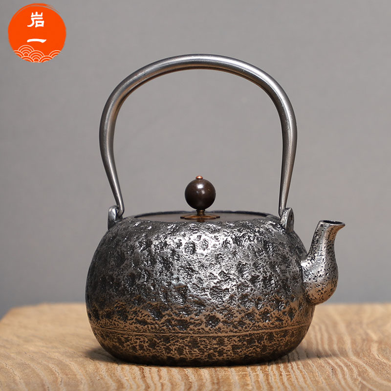 Rock One Japanese sand iron jug pure handmade without coating cooking water tea boiling kettle southern imported old iron jug original dress