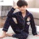 Mens giữa và trẻ em cũ bộ mùa thu mùa xuân dài tay bông chàng trai mùa hè Pyjama học sinh trung học cơ sở 11-20 tuổi.