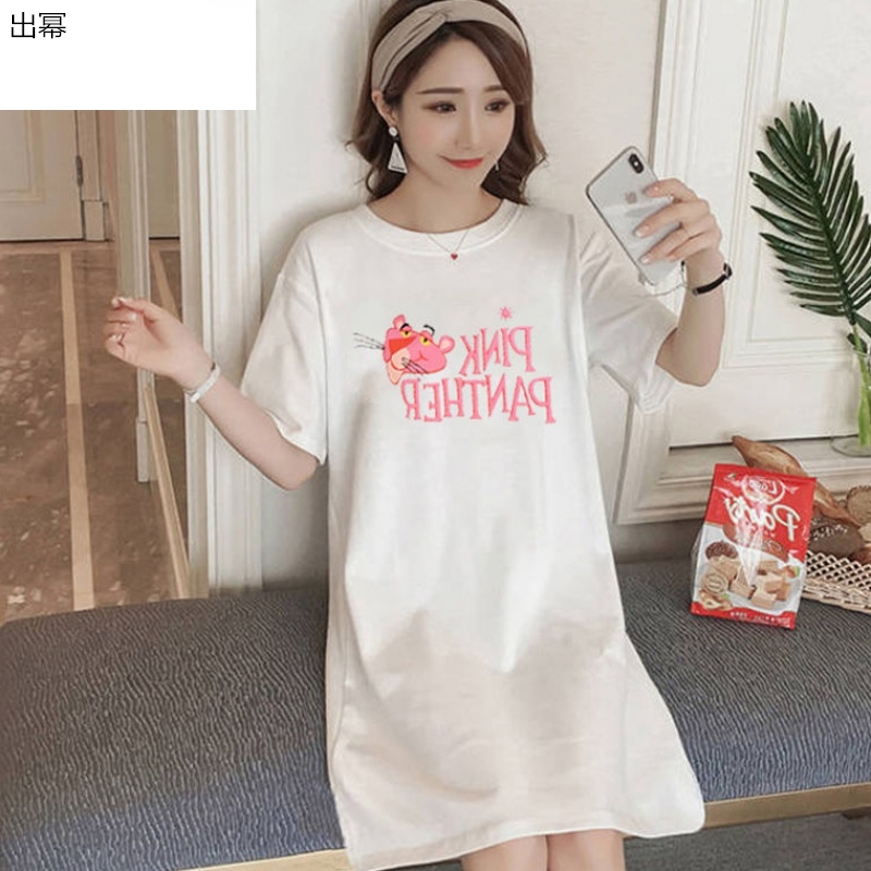 Mùa hè Hàn Quốc phiên bản của sinh viên loose-fitting bộ đồ ngủ cô gái mùa hè tay áo ngắn trong một bộ đồ ngủ lớn mã tươi có thể phim hoạt hình mòn.