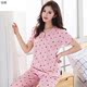 Trang chủ váy womens mùa xuân và mùa thu dài tay áo mùa hè cởi khuy womens quần pajama quần ngắn tay hai mảnh bộ pound mỡ mỏng.