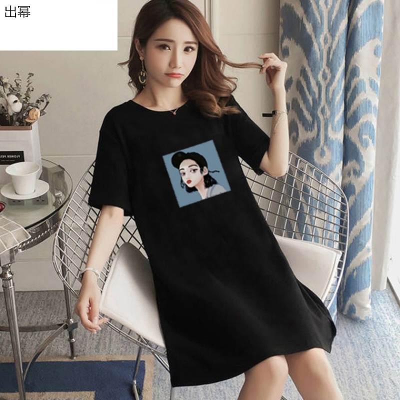 Mùa hè Hàn Quốc phiên bản của sinh viên loose-fitting bộ đồ ngủ cô gái mùa hè tay áo ngắn trong một bộ đồ ngủ lớn mã tươi có thể phim hoạt hình mòn.