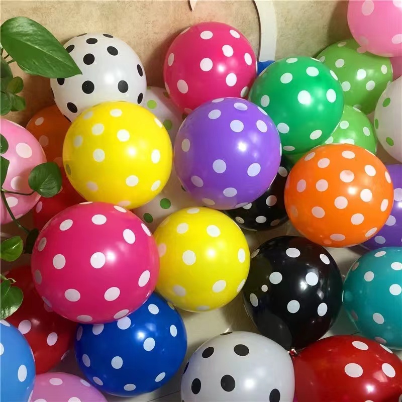 12 inch full print, dots, dots, polka dots, stars, Christmas agate, festival, birthday, Party, wedding balloon sales