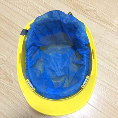 Hard hat liner cap liner non-woven cap liner disposable hard hat liner cap white blue sweat-absorbing and breathable