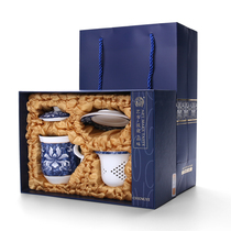 Underglaze color Jingdezhen ceramic tea cup office is filtered by individual cup with lid filter home owner tea cup gift box
