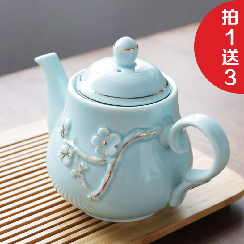Ceramic Teapot Household Jingdezhen Modern simple Chinese single pot Kettle Large Liliang pot with strainer Tea pot