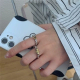 Ретро модное кольцо в стиле хип-хоп, японские и корейские, серебро 925 пробы, на указательный палец