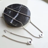 Асимметричная короткая цепь, ретро ожерелье, цепочка до ключиц, серебро 925 пробы, популярно в интернете