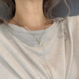 Ожерелье, цепочка до ключиц в стиле хип-хоп, серебро 925 пробы