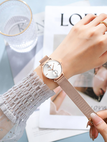 官方正品情侣一对手表男女新款2023简约防水超薄潮流气质女表休闲