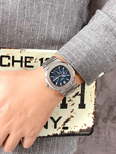 Official Brand Nautilus Men's Watch, Men's Business Fashion Waterproof Square Fully Automatic Mechanical Watch for Men