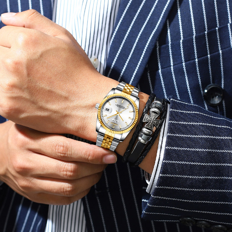 Chenx Business Leisure Log Type of the same quartz watch simple atmospheric men watch male waterproof calendar male watch