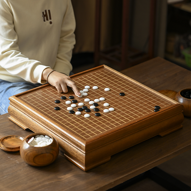 囲碁雲子木製チェス盤チェステーブルチェス桟橋囲碁瓶高級セット5チェスの駒子供用家庭用ギフト