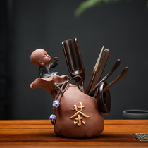 Creative Zisha little monk tea accessories complete set of tea pet tea art ornaments kung fu tea ceremony six gentlemen 6 sets
