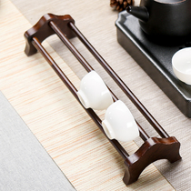 Creative ebony tea cup shelf pear solid wood cool cup holder tea cup holder tea cup pad kung fu tea set tea ceremony accessories