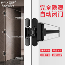 Invisible door hinge hydraulic buffer hidden door hidden door three-dimensional adjustable folding door concealed cross hinge