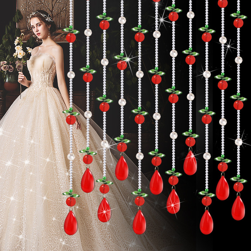 Crystal bead curtain living room dining room partition window aisle porch decorative curtain bedroom powder room new home door curtain