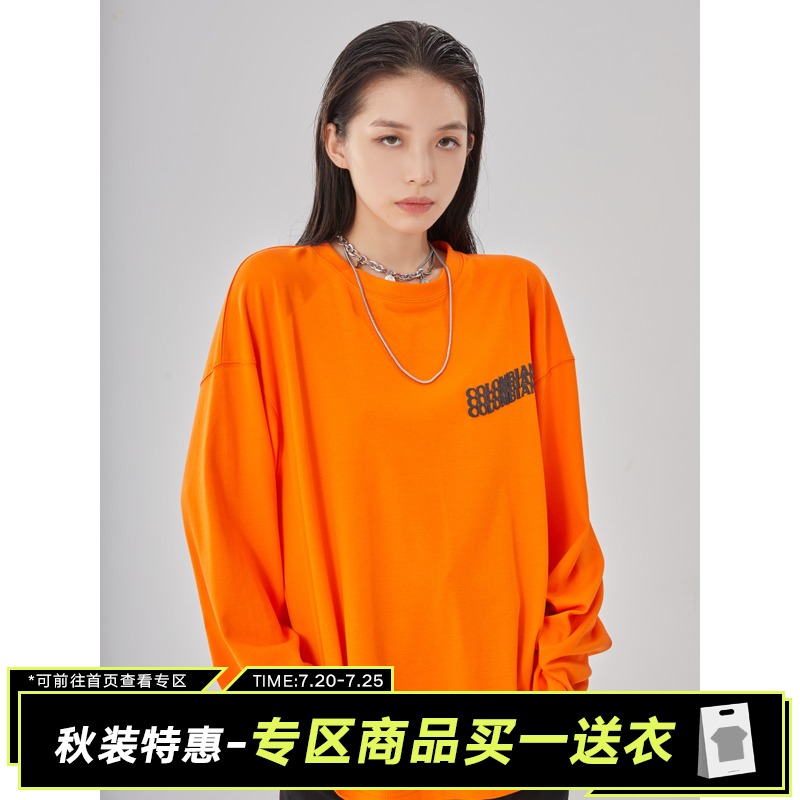 (Metaphor of the same)Colombiana CBIANA tide brand circle printing long-sleeved T-shirt National tide loose sweater