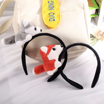 Cute cartoon headgear super cute small animal hair hoop sweet wash face funny hair card children net infrared band headband female