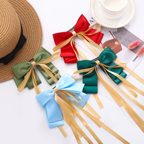 French childrens bow hair jewelry princess girl Super fairy cute child ribbon red hairpin clip headgear female