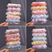 5-pack retro French girl hair rope sweet all-over head rope coliform ins balls ball head Hairband Korean hair accessories