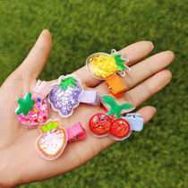 Girl baby cute cartoon fruit hair clip headgear Princess children Girl BB clip card broken hair side clip hair card