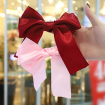 Korean Super Girl Princess Red big bow hair clip hair accessories children red hair card Korean headdress baby
