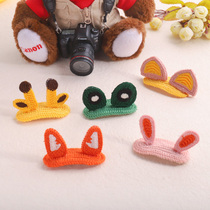 Childrens cute girl heart three-dimensional rabbit ear hairclip bbclip cartoon knitted hair top clip hair leather band accessories