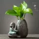 Bình lớn trang trí lười biếng bát sen xanh cây sen hoa sen thiết bị hoa lily nước zen văn hóa tàu ít nhà sư đi cùng - Vase / Bồn hoa & Kệ