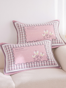 High Density Pure Cotton Gauze Pillow Cover Pair All Year Round Neutral Cartoon Non-Slip Breathable Adult Home Use All-C