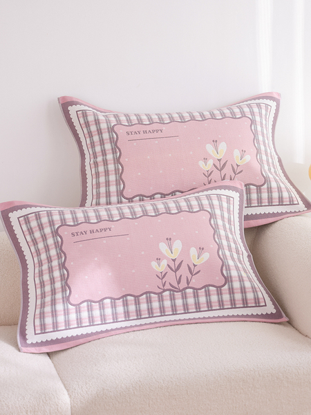 High Density Pure Cotton Gauze Pillow Cover Pair All Year Round Neutral Cartoon Non-Slip Breathable Adult Home Use All-Cotton Pillow Cover Towel