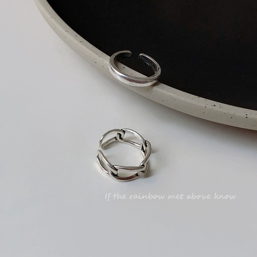 Tide, глянцевое кольцо, небольшой дизайнерский модный комплект, японские и корейские, простой и элегантный дизайн