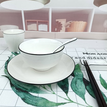 Hotel dedicated Table tableware set three four five sets of restaurant dishes set new Chinese custom logo restaurant