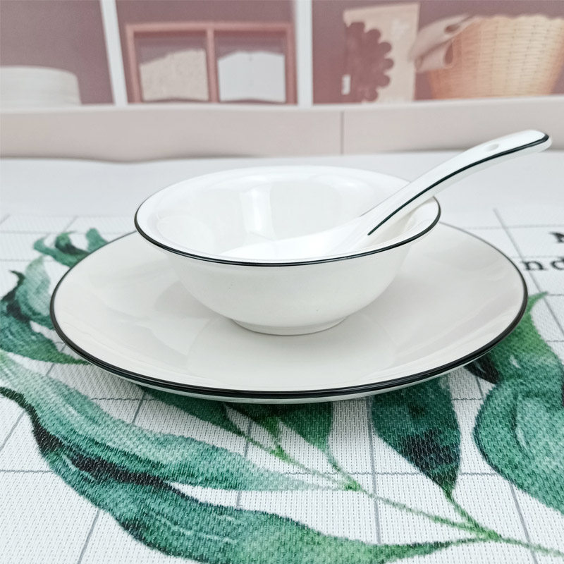 Wings Bowl Hotel Special Home Ceramics Hotel Supplies Swing Table Cutlery Small Soup Bowl Hotel Commercial Bowls Custom Logo