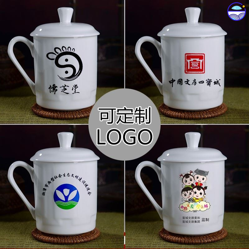 High - grade ltd. office jingdezhen ceramics single blue and white porcelain has a large reception of Chinese porcelain cups lid cover