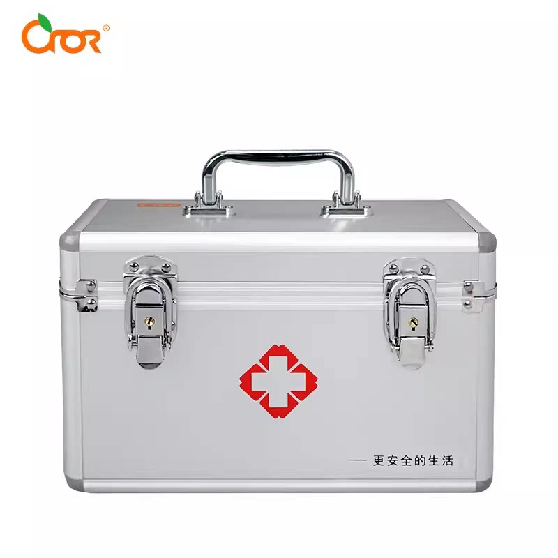 CROR/科洛综合急救箱车用家庭便携急救箱实验室铝合金箱ZE-L-007B