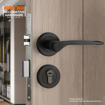 Colessee KLS Nordic door lock Indoor bedroom lock three sets American split lock black room door lock VH-01