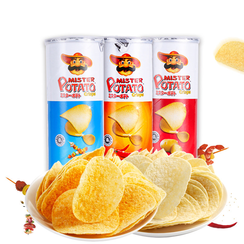 mamee/mummy malaysia imported potato chips 300g original spicy barbecue drama snacks