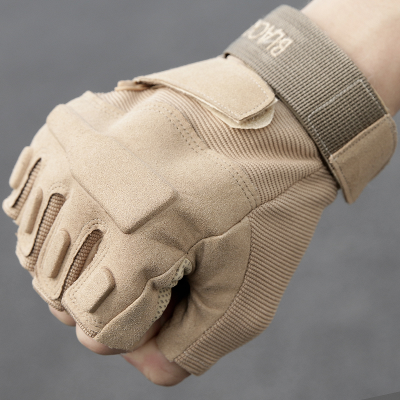 Special forces Black Hawk tactical half-finger gloves Men's outdoor mountaineering cycling fitness sports protective combat gloves