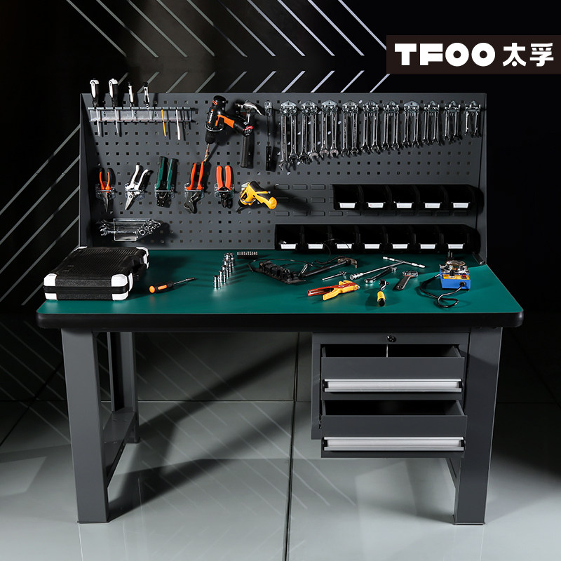 Taifu hanging two pumping belt hanging plate maintenance work table assembly line assembly workbench with back plate composite wear-resistant