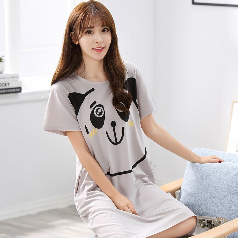 Pajama womens mùa hè váy-một-trong một phương tiện có độ dài đáy nhà váy thuận tiện để mặc váy mỏng.