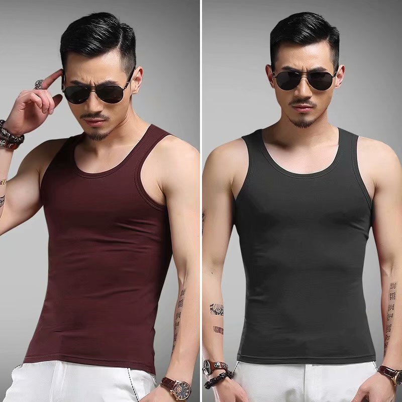 . Vest mens Summerdale đánh dấu vest cơ thể lớn mã cross-bar A-màu cổ áo sơ mi dưới bên ngoài mặc nam giới.