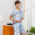 Bộ đồ ngủ mens mùa hè ngắn tay lụa bông mỏng bộ sinh bông nhân tạo lụa Hàn Quốc phiên bản lỏng lẻo lụa dệt nhà quần áo. 
