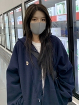 American retro high street sweater womens hooded thin section loose ins tide brand design sense niche jacket early autumn top