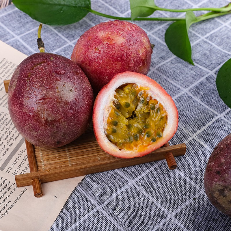 青汉羊云南新鲜应季水果紫皮百香果图片_2
