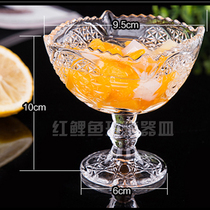 Glass Creative Ice Cream Cups Ice Bowl Milkshake Cups Iced Sand Bowls Ice Cream Dessert High Feet Transparent Bowls Bowl