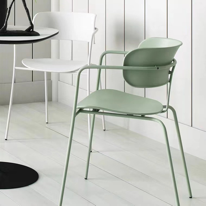 Nordic office conference chair Net red leisure chair Outdoor backrest Wrought iron chair Industrial style dining chair Negotiation chair Reception chair