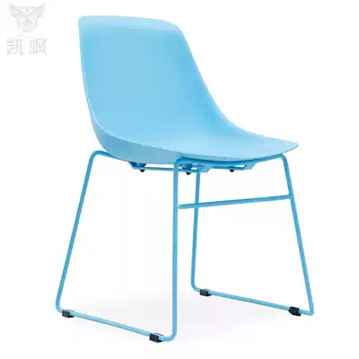 Blue conference chair Plastic steel chair sled chair Conference room chair Leisure area negotiation chair Student training chair Coffee chair