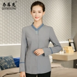 Новая чистящая работа одежда одежда с длинным рукавом клуб, тетя осень и зимняя одежда, гостиничная одежда, чистящая одежда Женщины