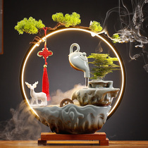 Shoutaoren new Chinese hanging pot Zhaocai flowing water ornaments rockery fountain circulating humidifier office decoration gifts